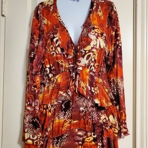 Sienna Rose Inc Red Graphic Tunic Top